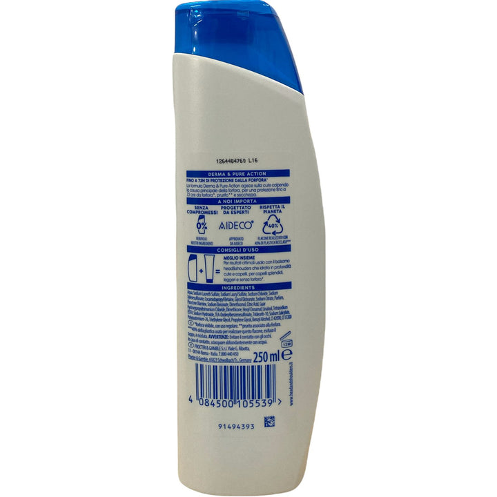 Head & Shoulders Shampoo Classico 250 ml – Antiforfora per Uso Quotidiano, Capelli Puliti e Cute Protetta