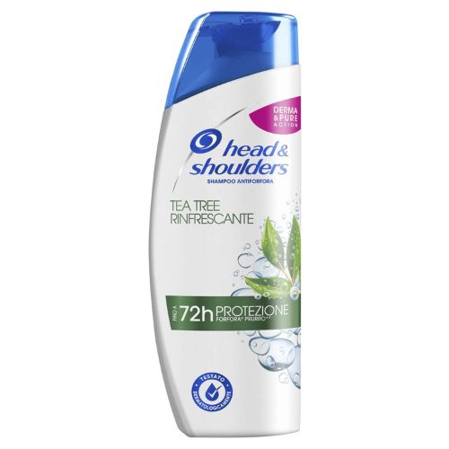 Head & Shoulders Shampoo Tea Tree 250 ml – Antiforfora Rinfrescante con Olio di Tea Tree per Cute Pulita e Tonificata