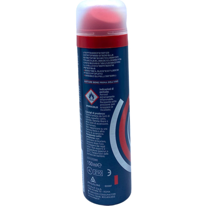 Infasil Deodorante Spray Uomo Salva Camicie 150 ml – Protezione Antiodore e Anti-Aloni, Formula Anti-Macchia per Tessuti Chiari e Scuri