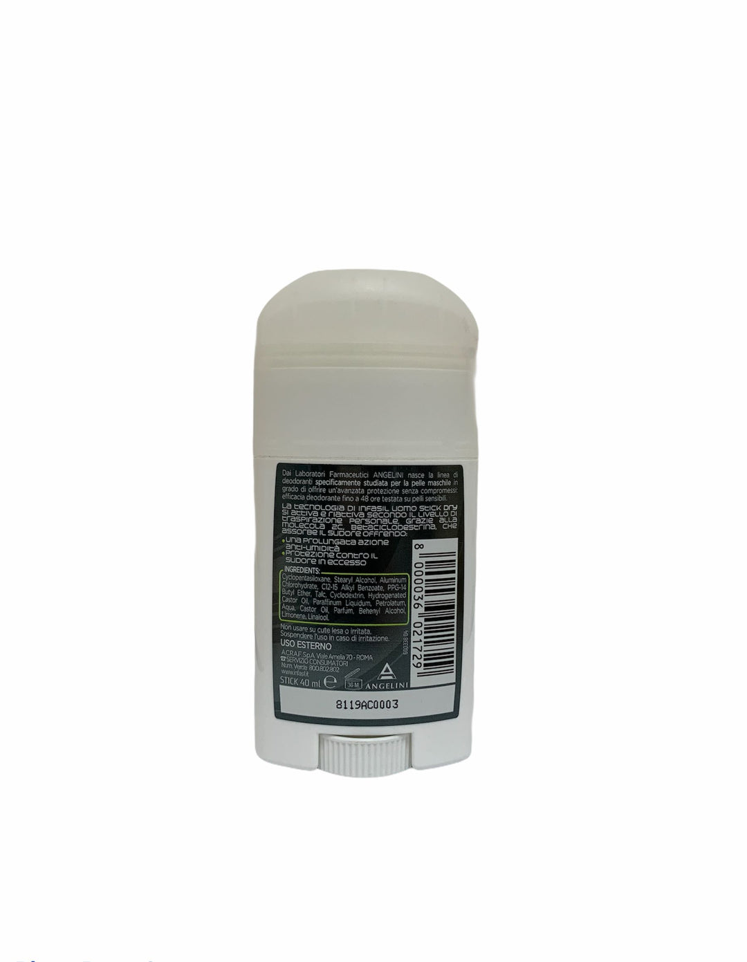 Infasil deodorante stick uomo dry 40 ml