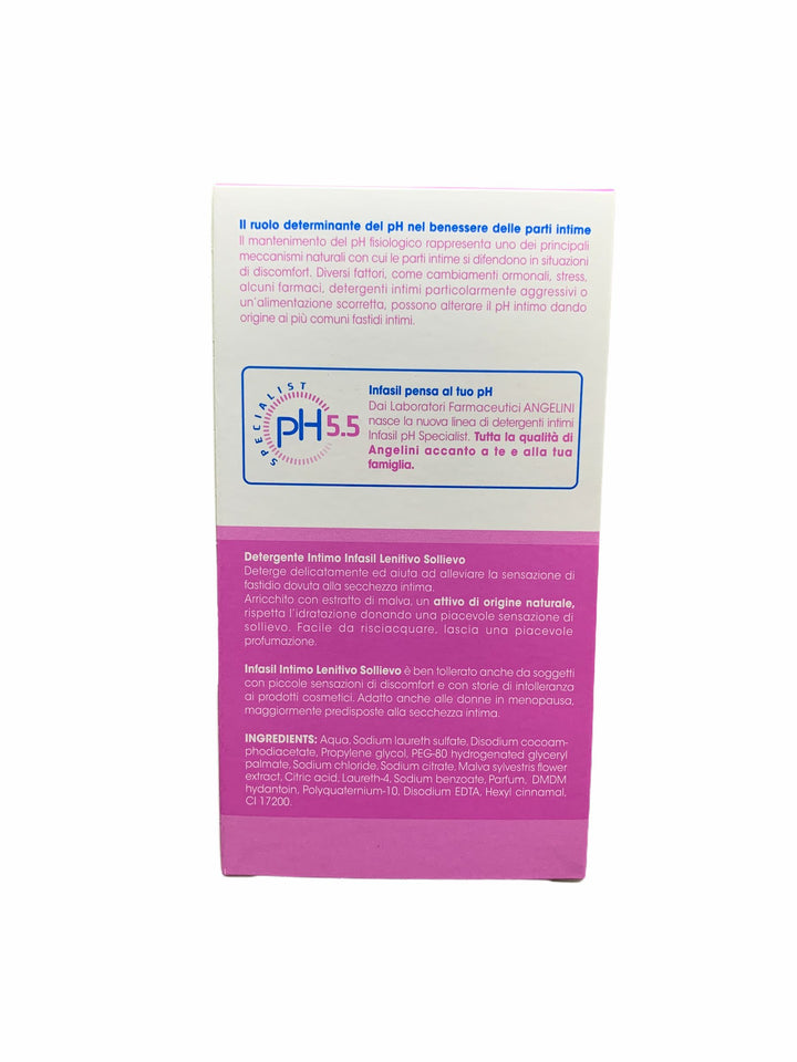 Infasil Intimo Lenitivo pH 5.5 200 ml – Detergente Delicato per Pelli Sensibili con Azione Calmante e Riequilibrante