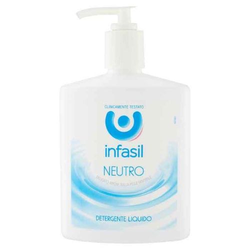 Infasil Sapone Liquido Neutro Classico 300 ml – Detergente Delicato con Dosatore per Mani e Pelle Sensibile