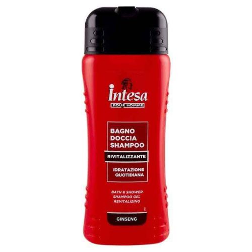 Intesa Bagno Doccia Shampoo Revitalizzante al Ginseng 500 ml – 2 in 1 Corpo e Capelli con Azione Tonificante e Rinvigorente