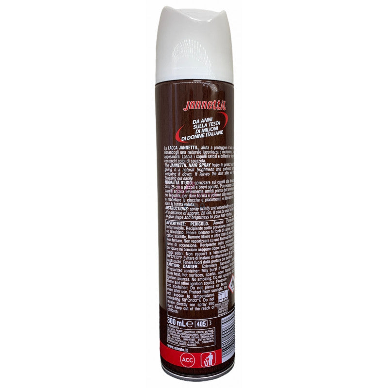 Jannettil Lacca Forte 300 ml – Tenuta Decisa per Tutti i Tipi di Capelli, Effetto Naturale e Zero Residui