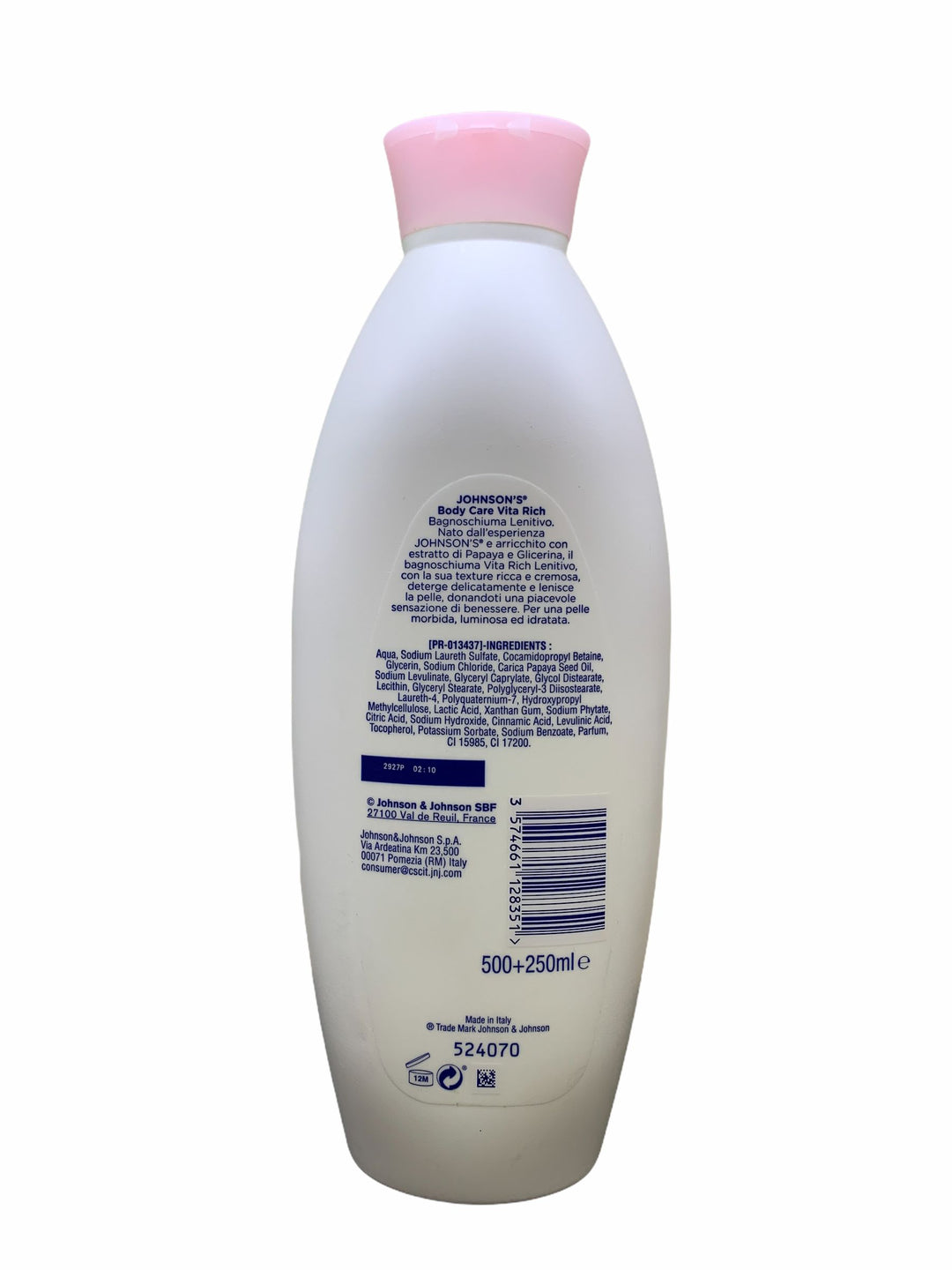Johnson bagno schiuma lenitivo papaya 750 ml