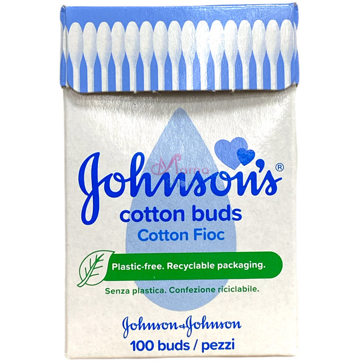 Johnson's Cotton Fioc 100 Pezzi – Bastoncini Ovatati in 100% Puro Cotone per Igiene Quotidiana e Cura Delicata