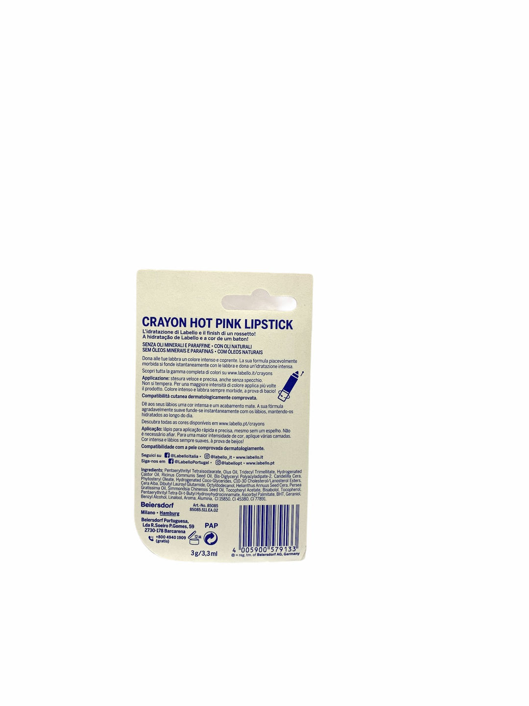 Labello crayon lipstick hot pink 3,3 ml