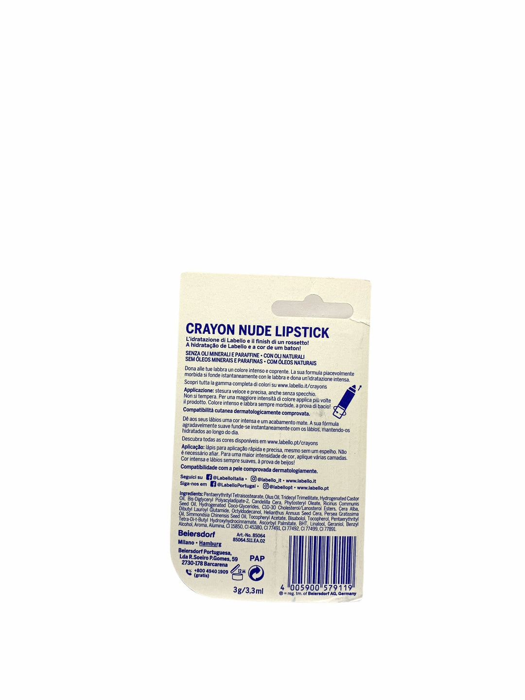 Labello crayon lipstick nude 3,3 ml