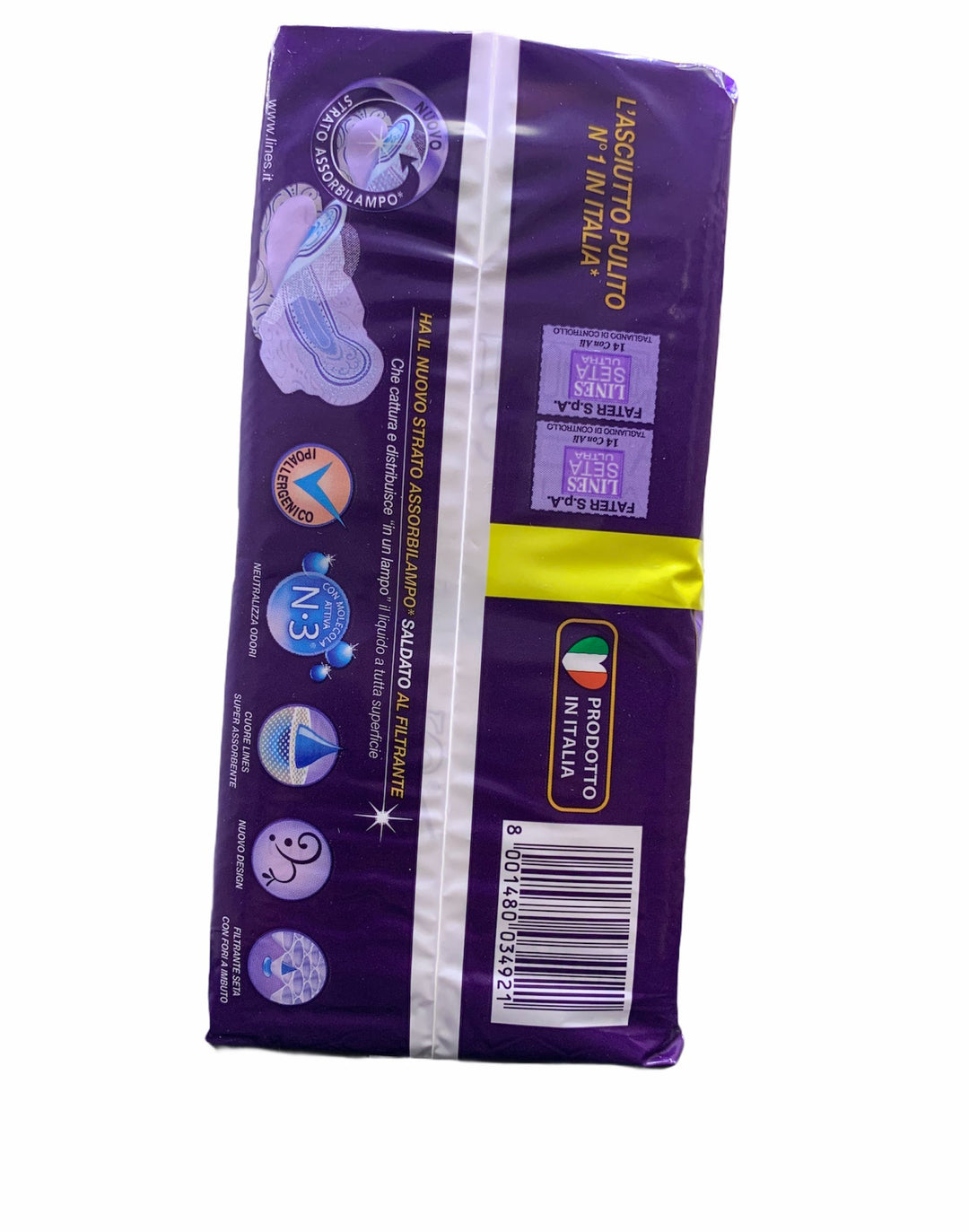 Lines seta ultra con ali ipoallergenico x28