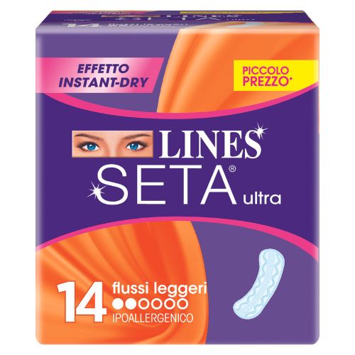 Lines seta ultra flussi leggeri ipoallergenico x14