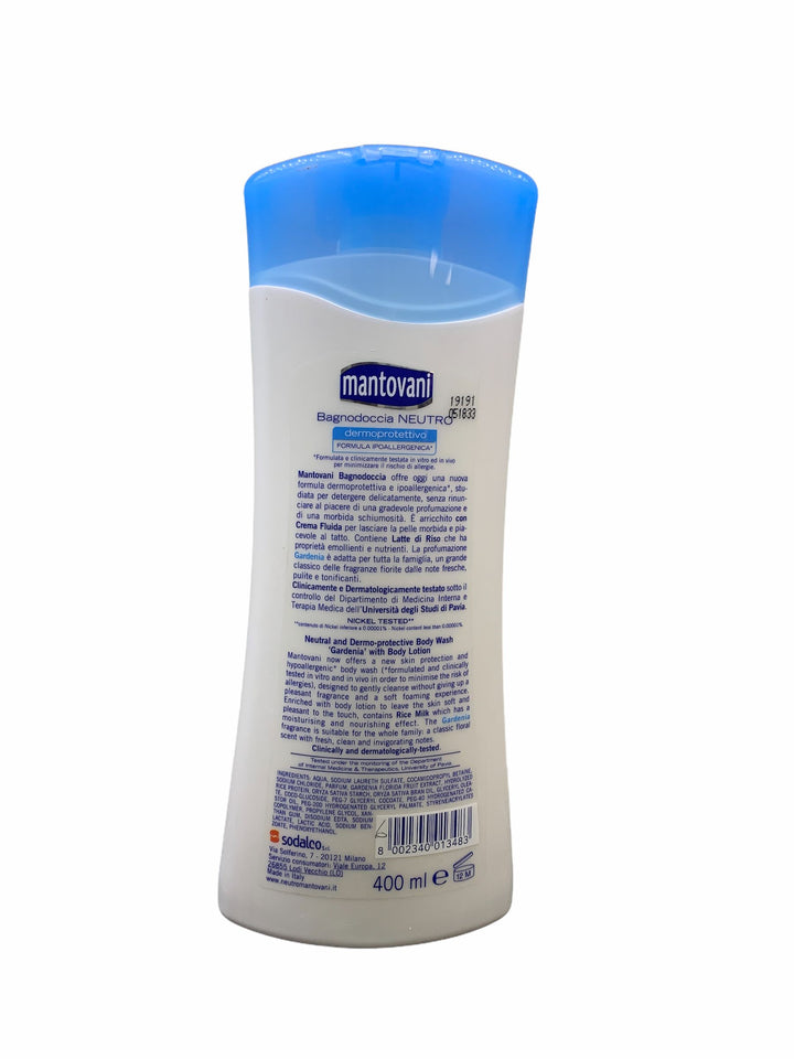 Mantovani bagno doccia neutro dermoprotettivo al profumo di gardenia 400 ml