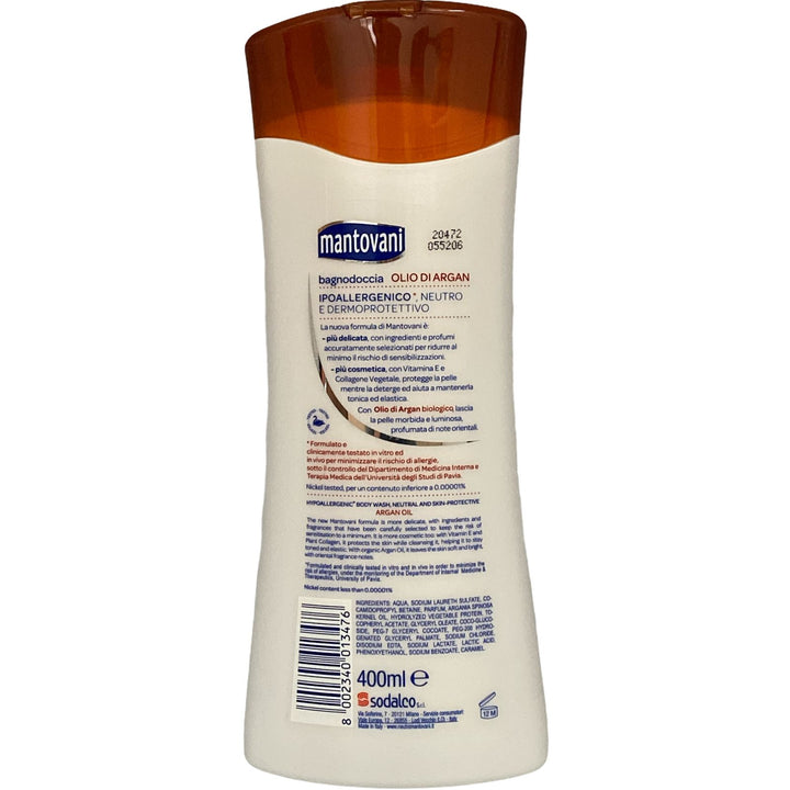Mantovani bagno doccia neutro dermoprotettivo con olio d'argan 400 ml