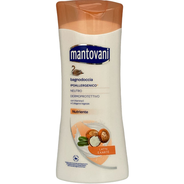 Mantovani bagno doccia neutro dermoprotettivo nutriente con latte e karitè 400 ml