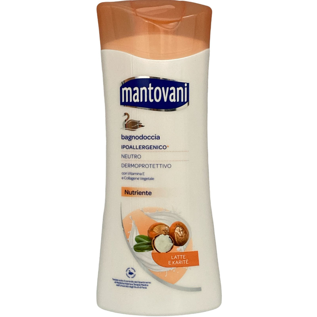 Mantovani bagno doccia neutro dermoprotettivo nutriente con latte e karitè 400 ml