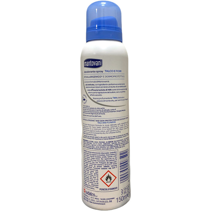 Mantovani deodorante spray talco e fiori 150 ml