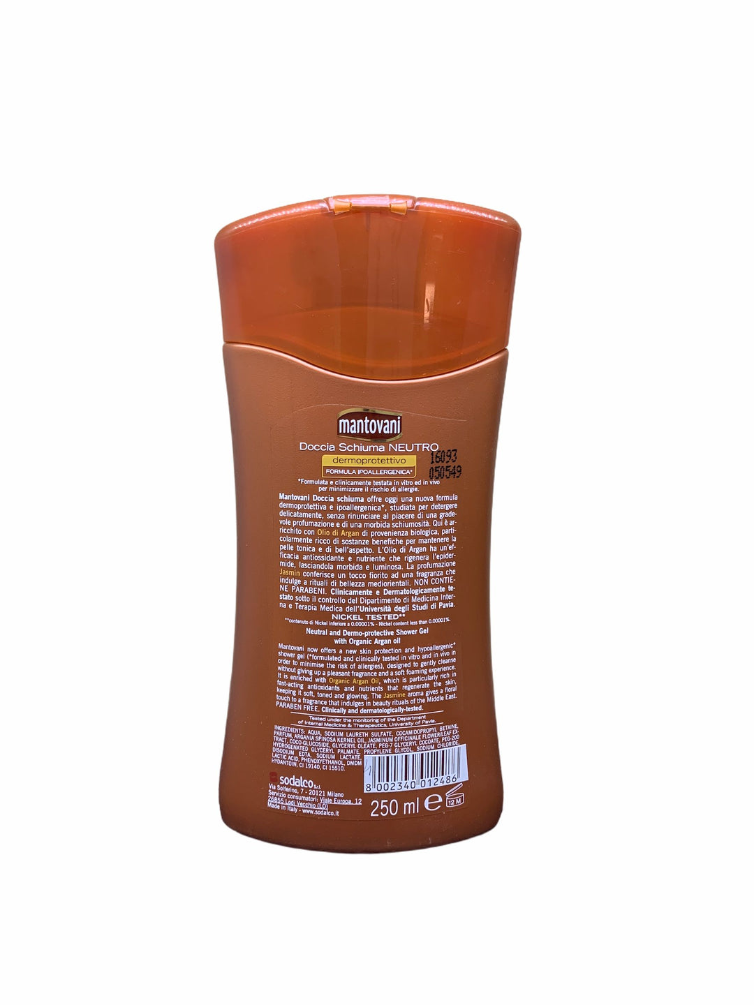 Mantovani doccia schiuma argan 250 ml