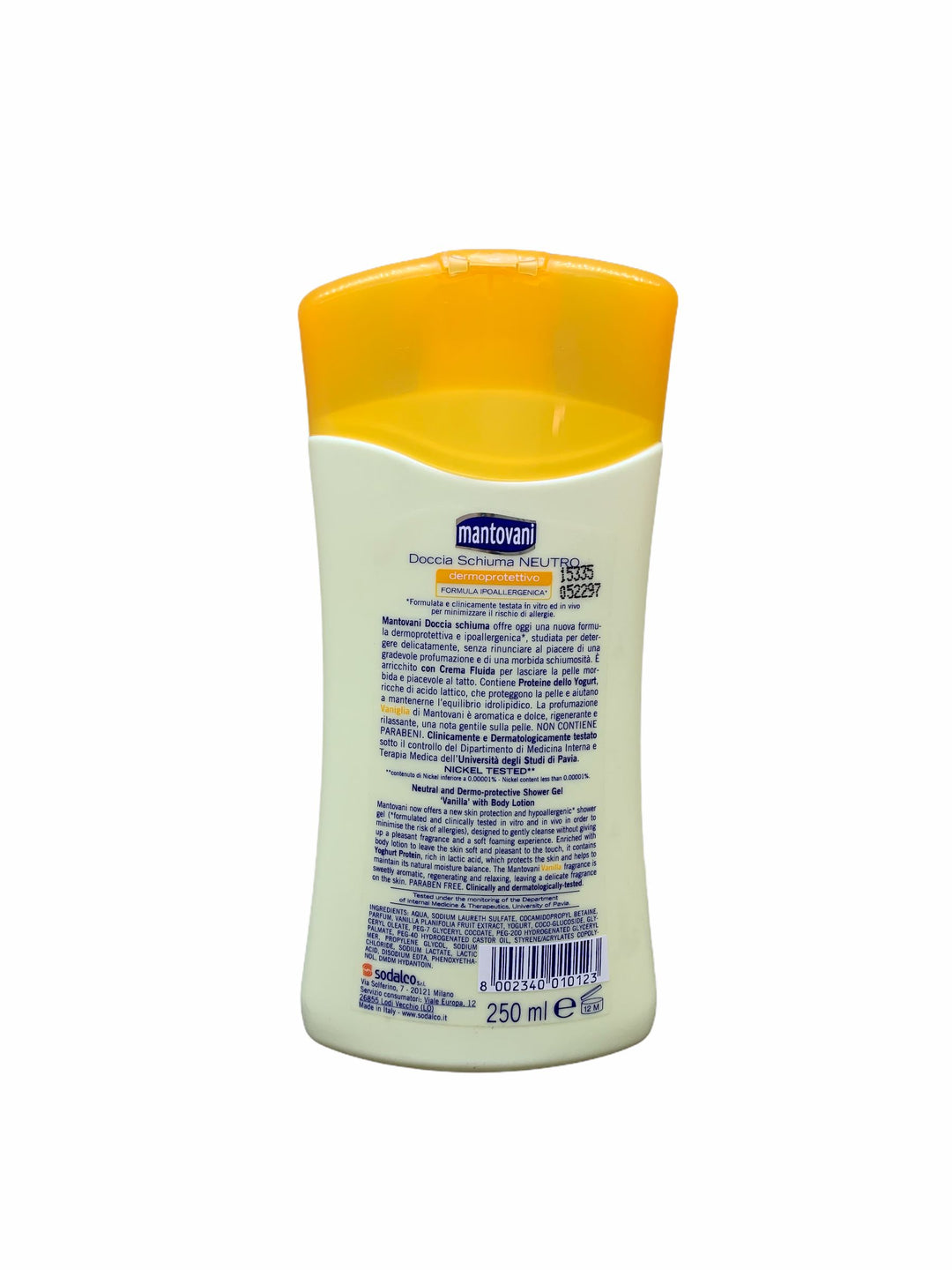 Mantovani doccia schiuma vaniglia 250 ml