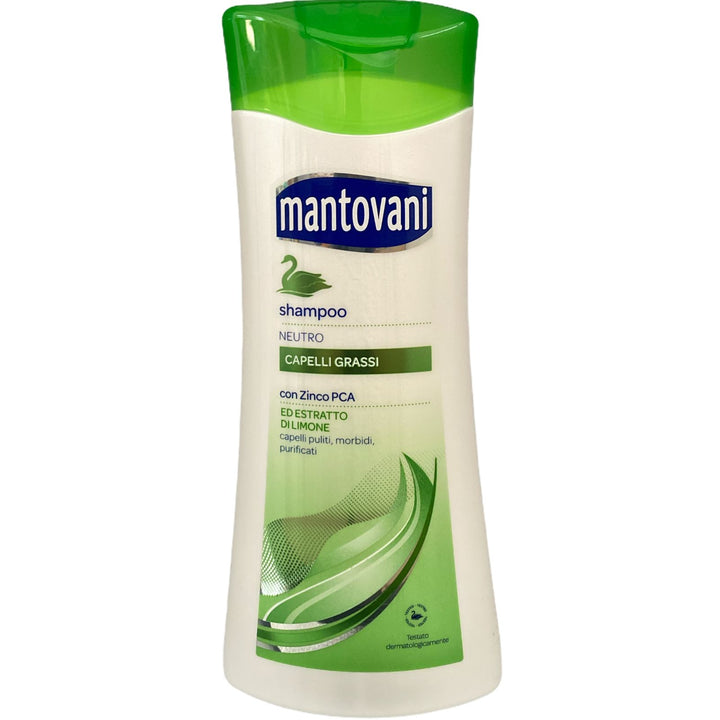 Mantovani shampoo neutro capelli grassi con zinco ed estratto di limone 400 ml