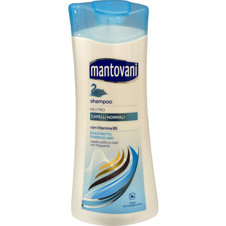 Mantovani shampoo neutro capelli normali con vitamina B5 ed estratto di semi di lino 400 ml
