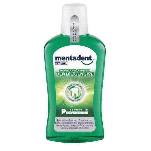 Mentadent collutorio 500 ml denti e gengive 8 azioni