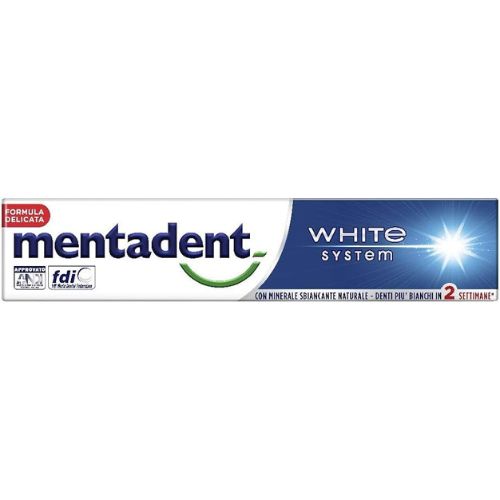 Mentadent dentifricio white system 75 ml