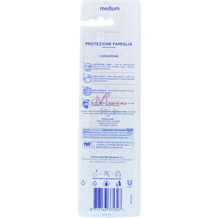 Mentadent spazzolino anti plaque medio x2