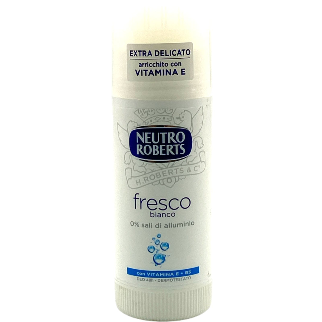 Neutro roberts deodorante stick fresco bianco extra delicato con vitamina E 40 ml