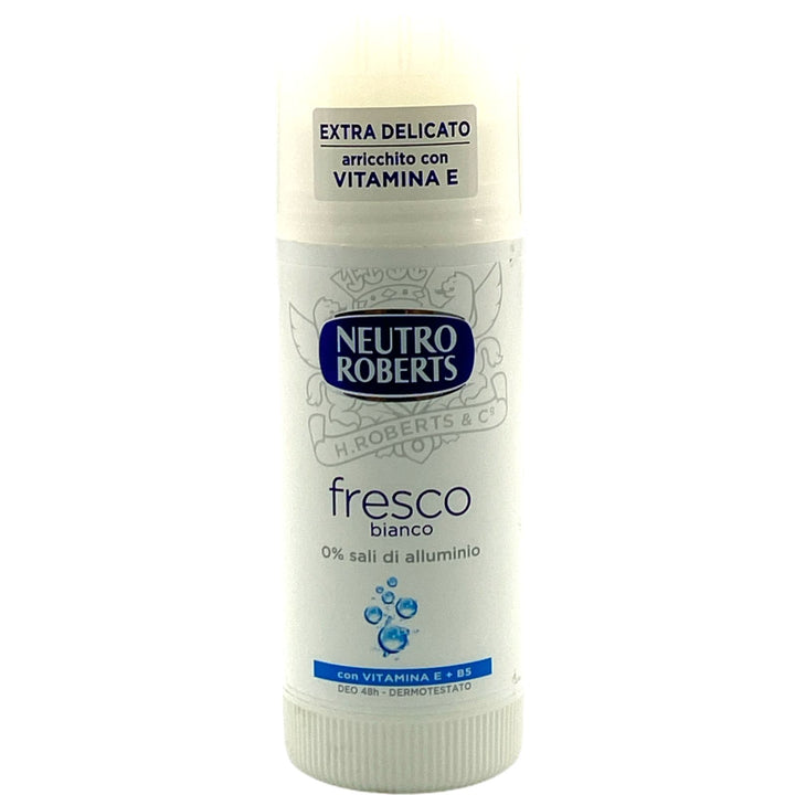 Neutro roberts deodorante stick fresco bianco extra delicato con vitamina E 40 ml