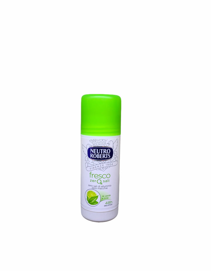 Neutro roberts deodorante stick fresco tè verde e lime zero macchie 40 ml