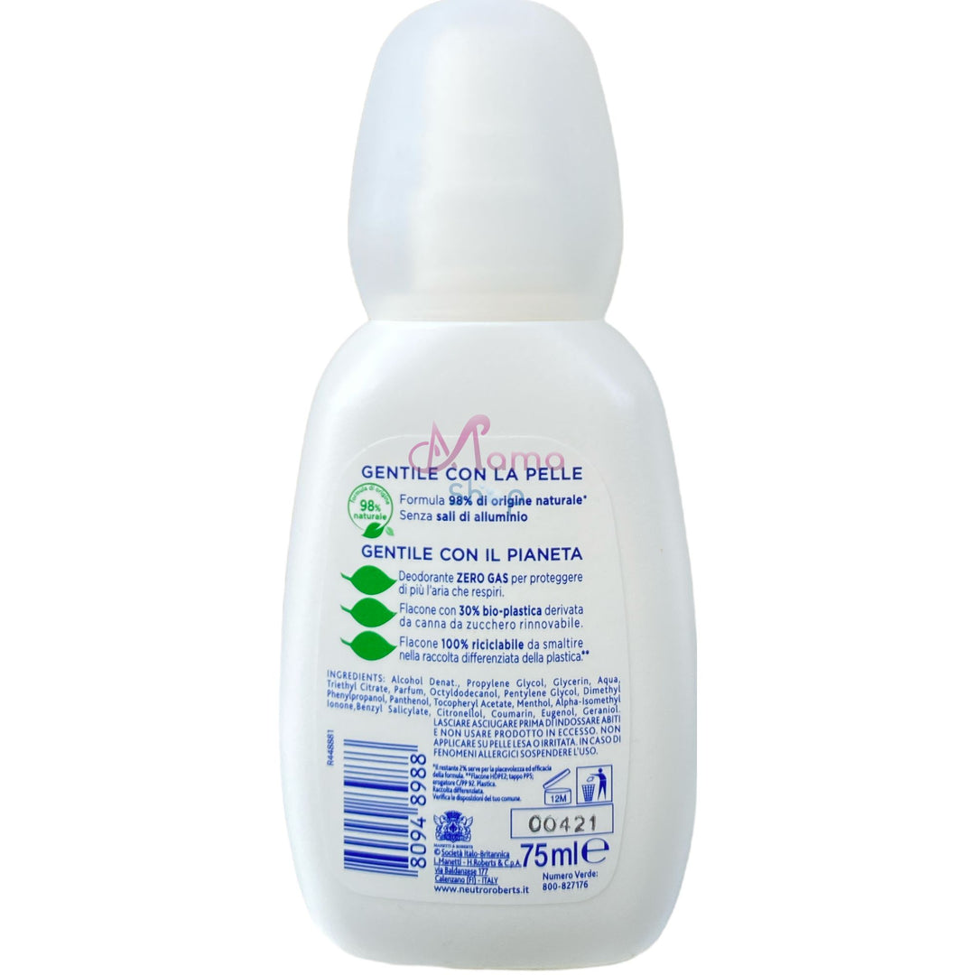 Neutro roberts deodorante vapo eco deo al profumo di sapone 75 ml