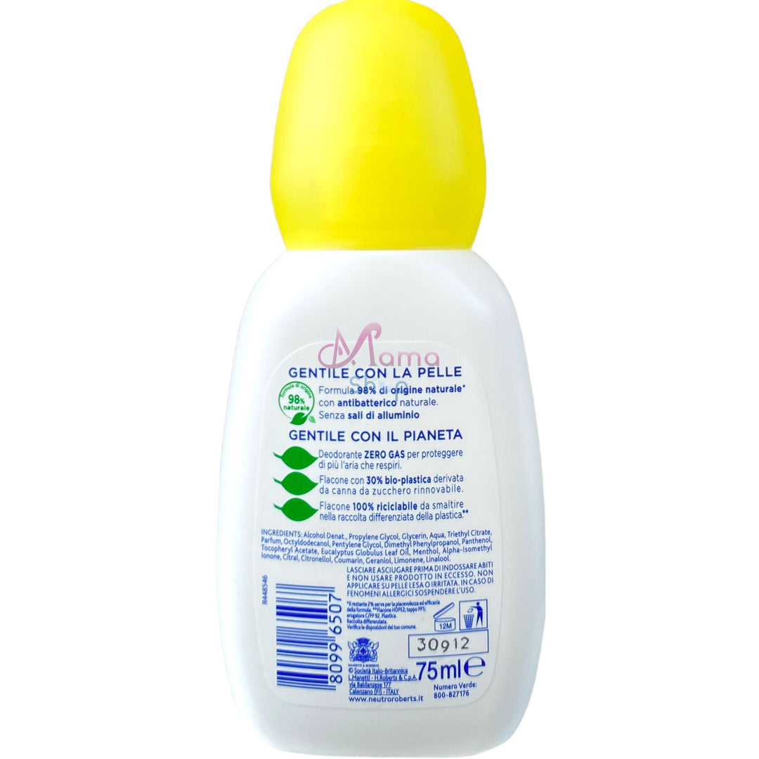 Neutro roberts deodorante vapo eco deo bergamotto e zenzero 75 ml