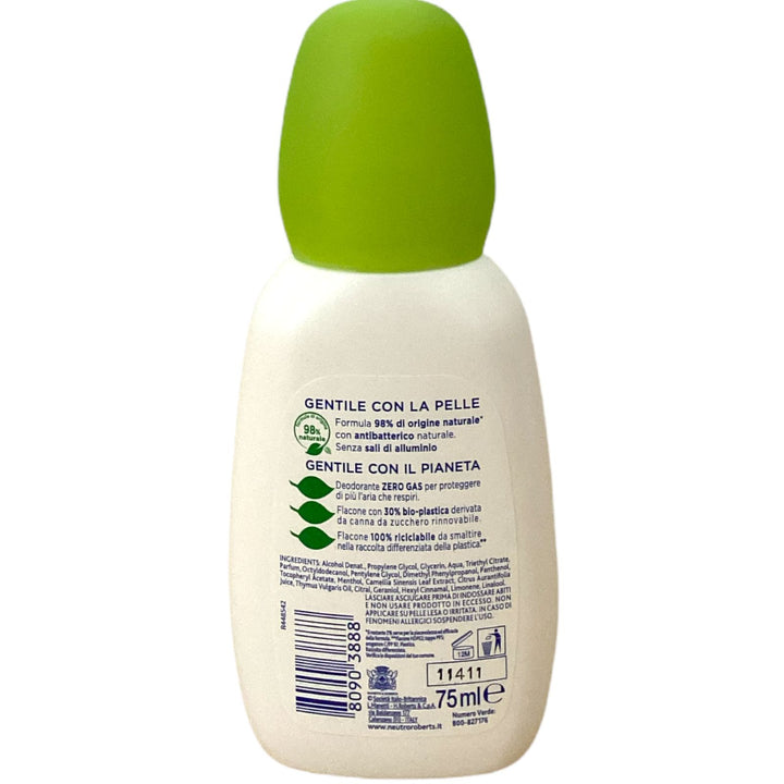 Neutro roberts deodorante vapo fresco thè verde e lime zero macchie 75 ml