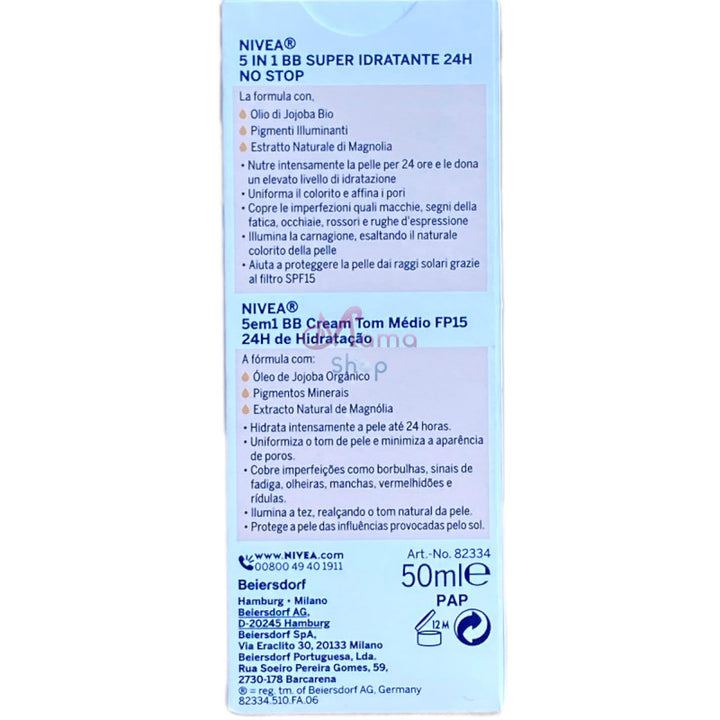 Nivea bb super idratante crema giorno dorata spf15 50 ml