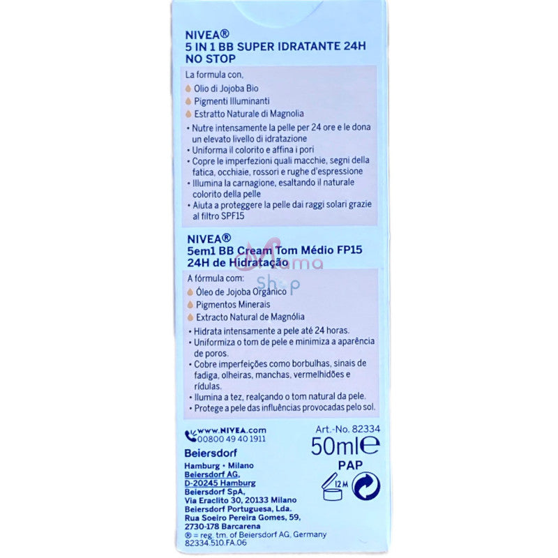 Nivea bb super idratante crema giorno dorata spf15 50 ml