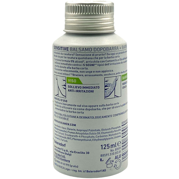 Nivea men sensitive balsamo dopobarba per barbe corte 125 ml