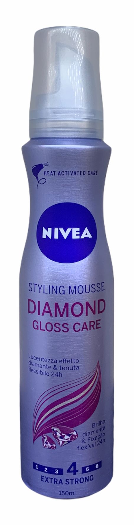 Nivea styling mousse diamond gloss care tenuta 4 extra strong 150ml