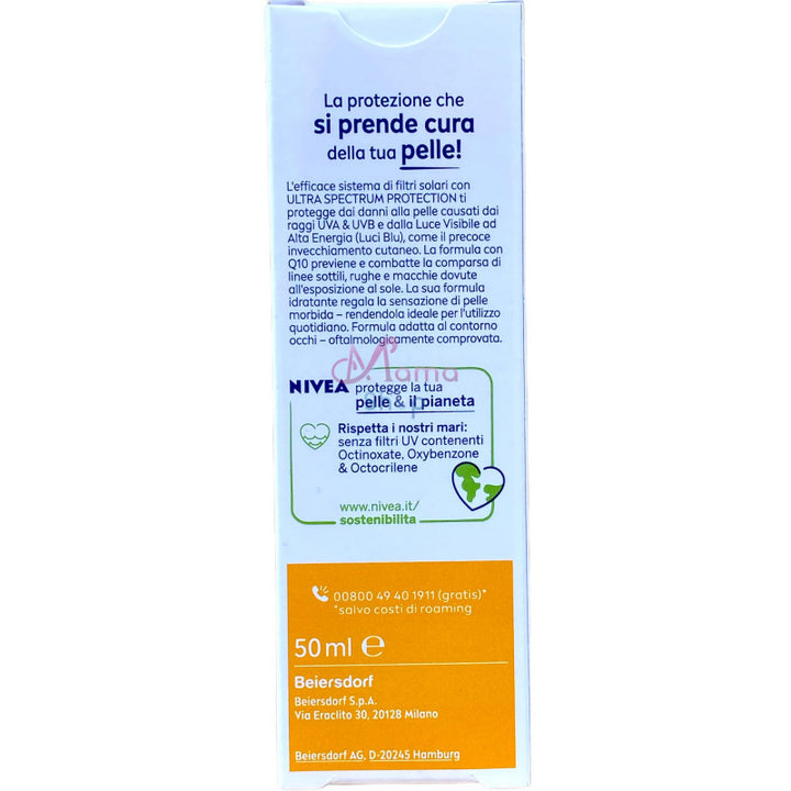 Nivea sun crema viso Q10 anti età fp 30 per pelli normali e secche 50 ml