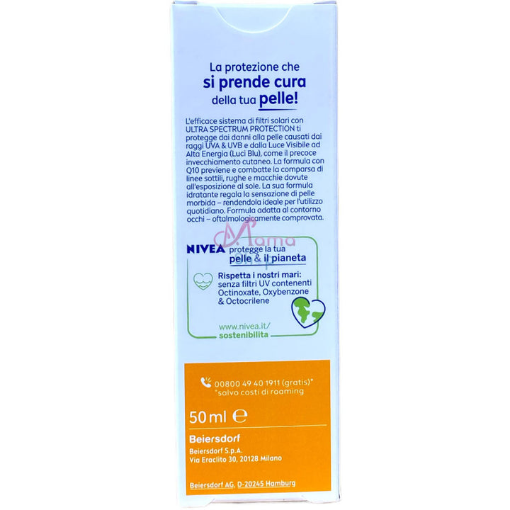 Nivea sun crema viso Q10 anti età fp 50 per pelli normali e secche 50 ml