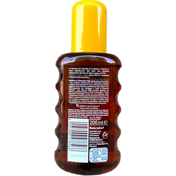 Nivea sun olio spray solare carotene bronze 200 ml