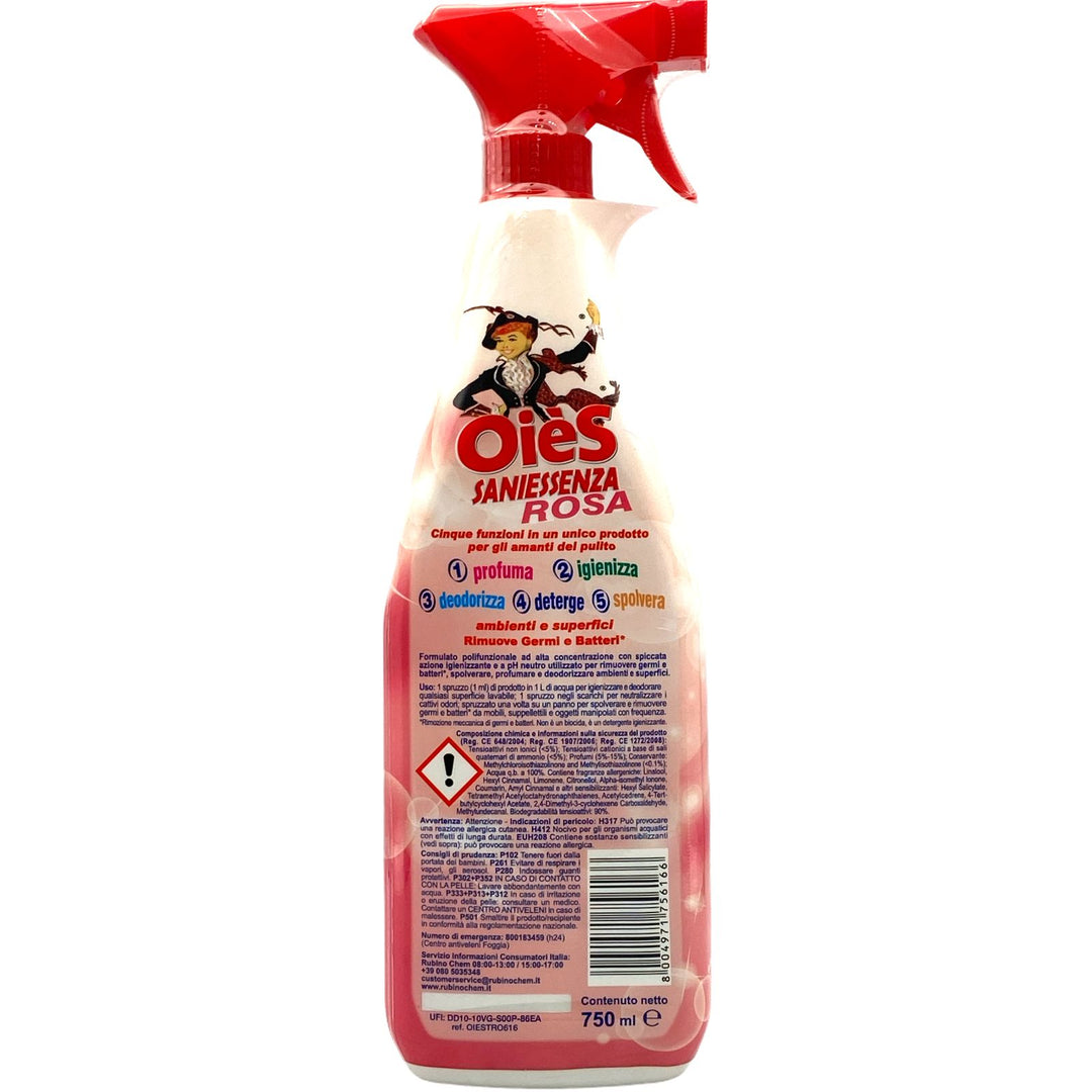 Oiès essenza spray rosa 750 ml