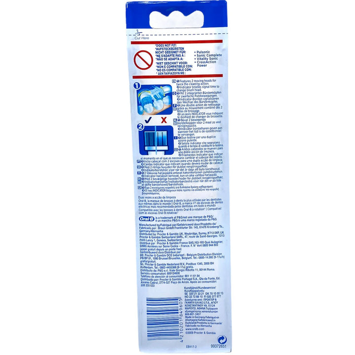 Oral-b ricarica spazzolino elettrico x2 dual clean