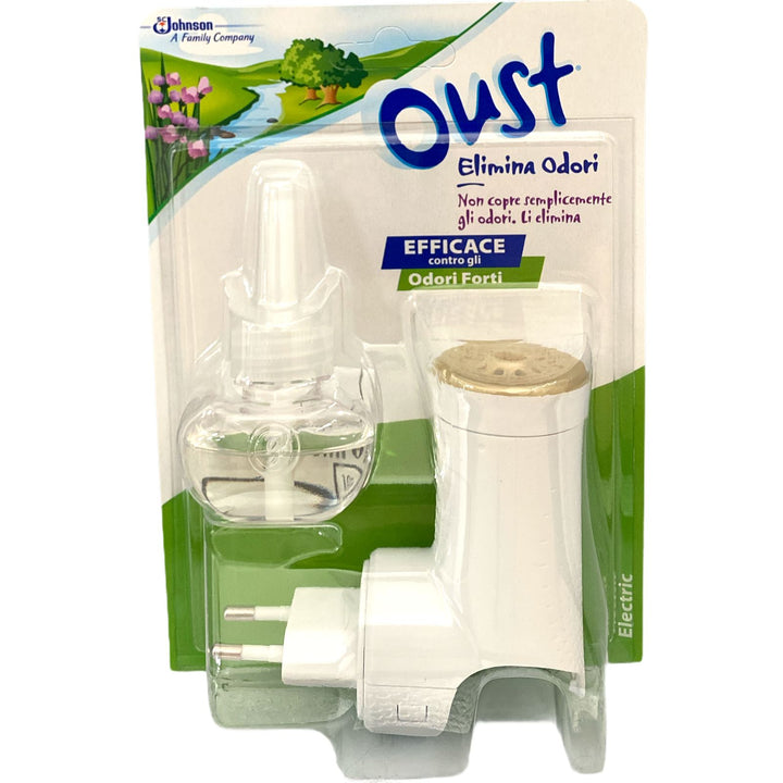 Oust elettrico diffusore + ricarica elimina odori 20 ml