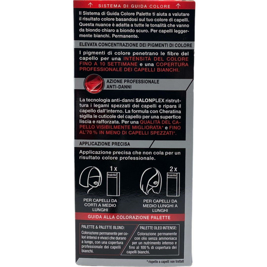 Palette colorazione permanente 9 1 biondo chiarissimo
