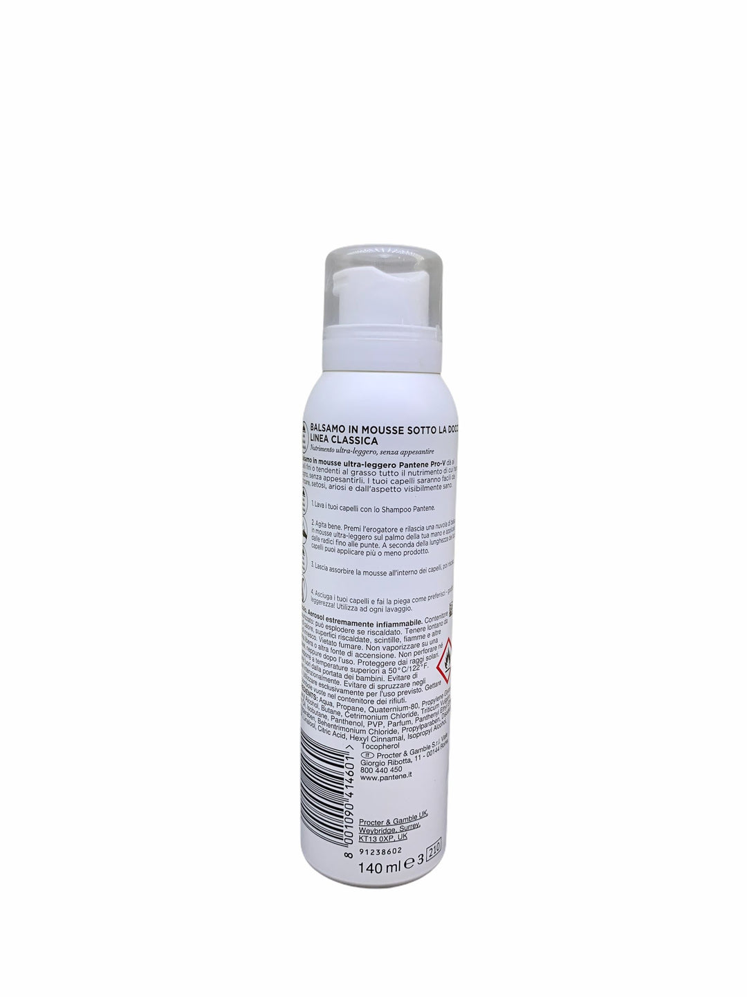 Pantene balsamo mousse spray linea classica capelli grassi e normali 140 ml