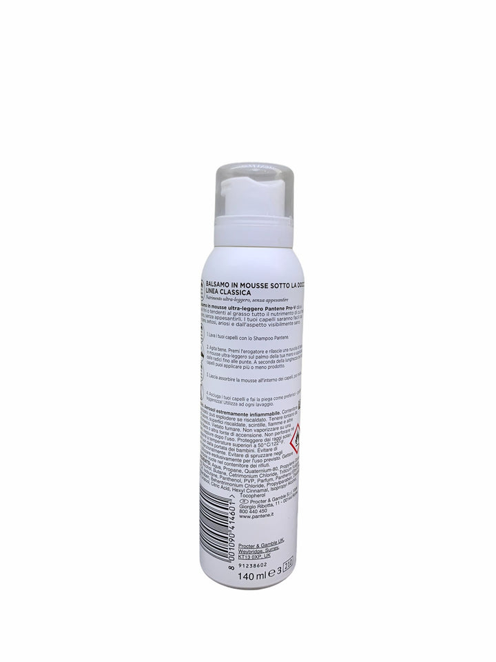 Pantene balsamo mousse spray linea classica capelli grassi e normali 140 ml