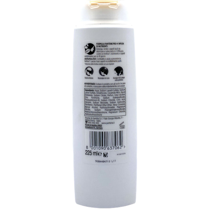 Pantene shampoo 3in1 antiforfora 225 ml