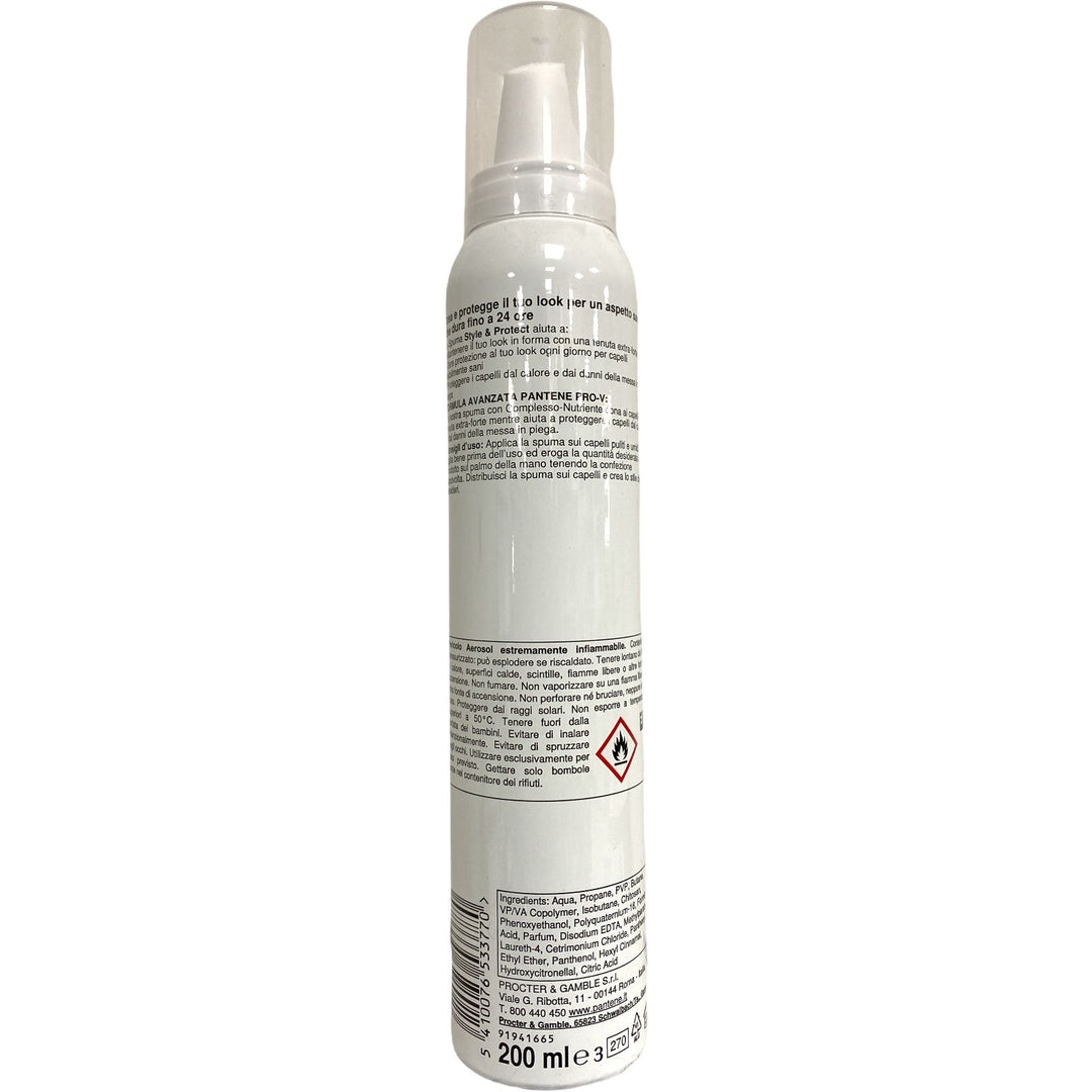 Pantene spuma style & protect tenuta 04 200 ml