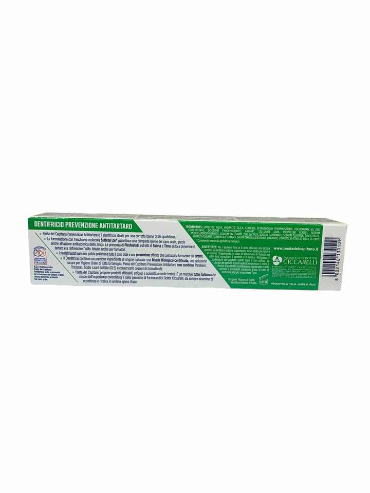 Pasta del capitano dentifricio antitartaro con salvia e timo 100 ml