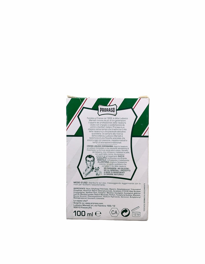 Proraso dopobarba crema liquida rinfrescante e tonificante 100 ml
