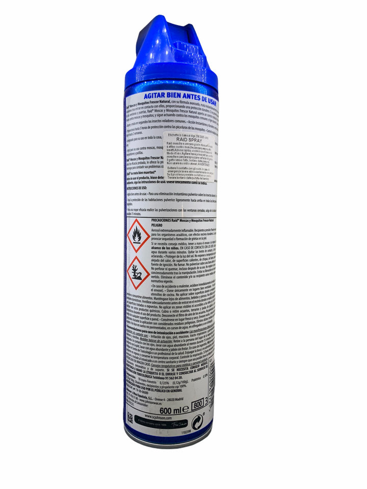 Raid insetticida spray mosche e zanzare 600 ml